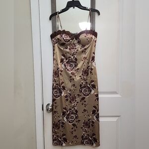 Floral Satin Dress